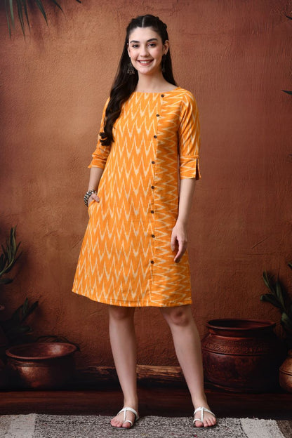 Sunshine Ikat Formal Shift Dress