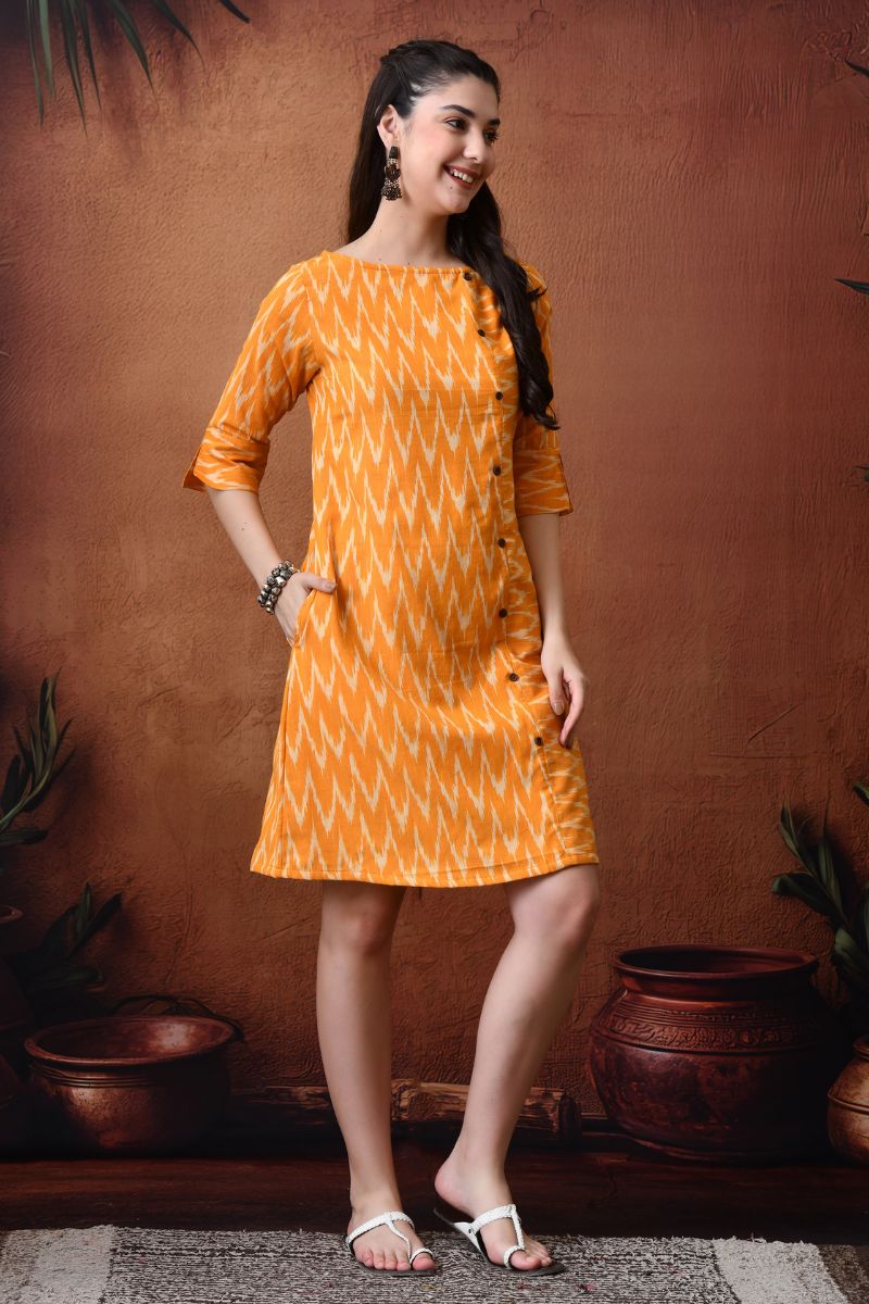 Sunshine Ikat Formal Shift Dress