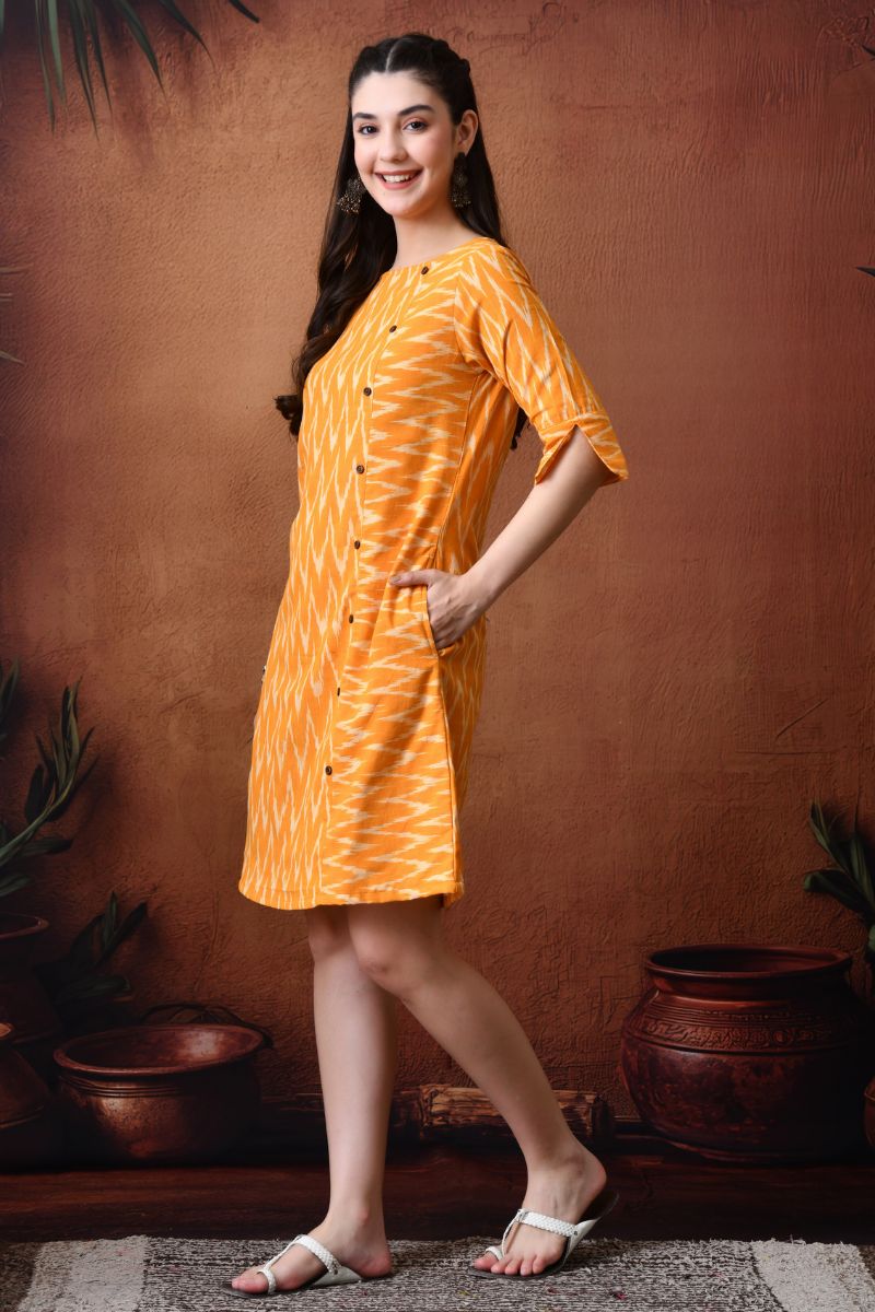 Sunshine Ikat Formal Shift Dress