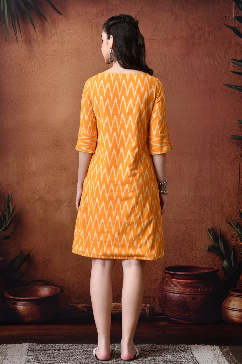 Sunshine Ikat Formal Shift Dress