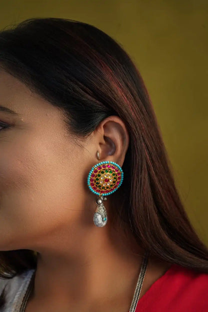 kundan stud ethnic earring