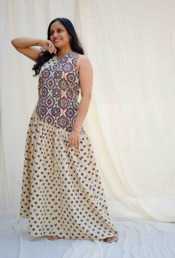 Cotton Ajrakh Dress Og