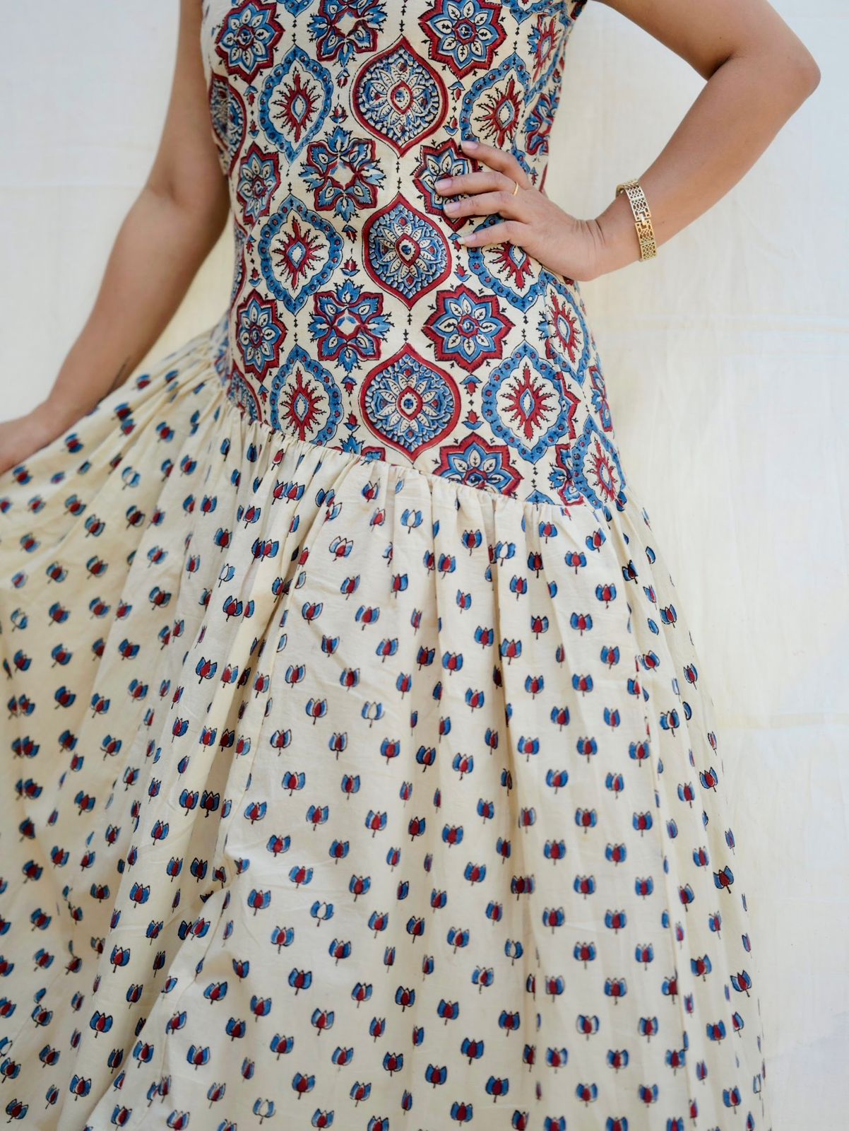 Cotton Ajrakh Dress Og