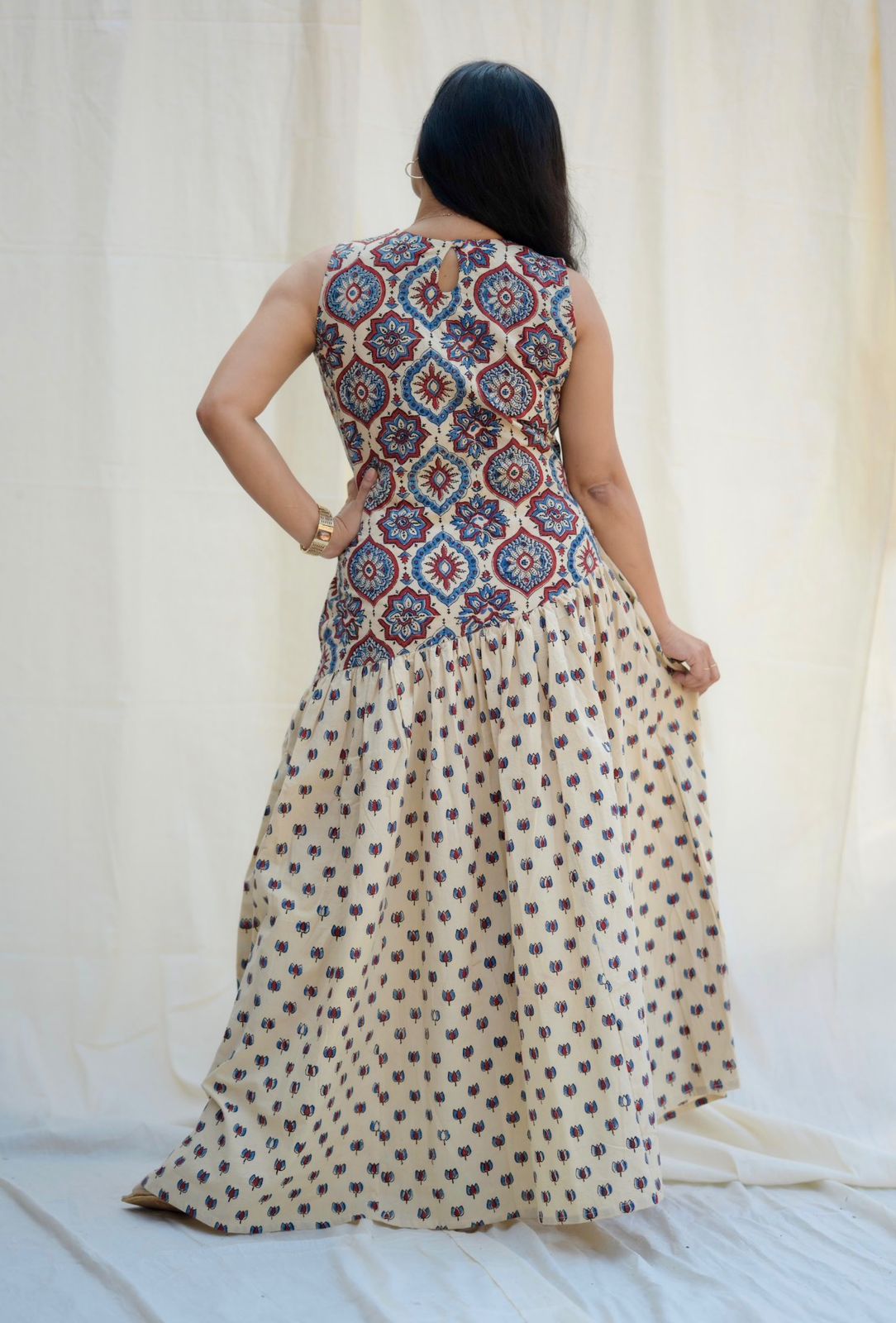 Cotton Ajrakh Dress Og