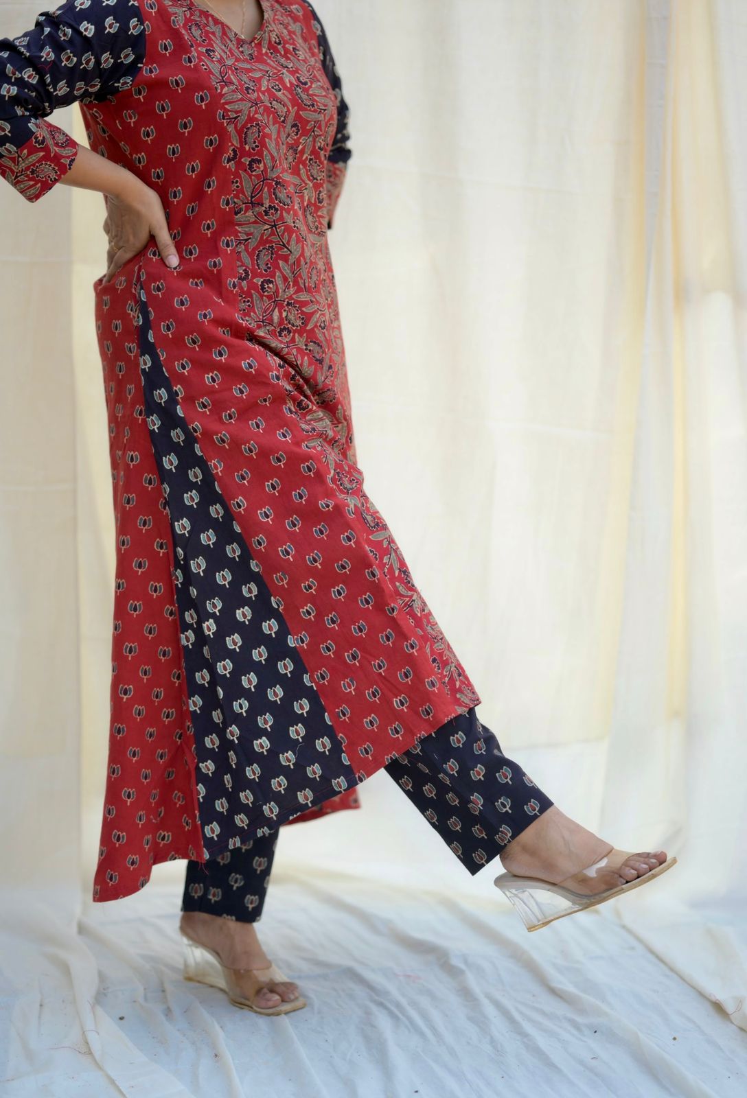 Cotton Ajrakh Co-ord Set Og