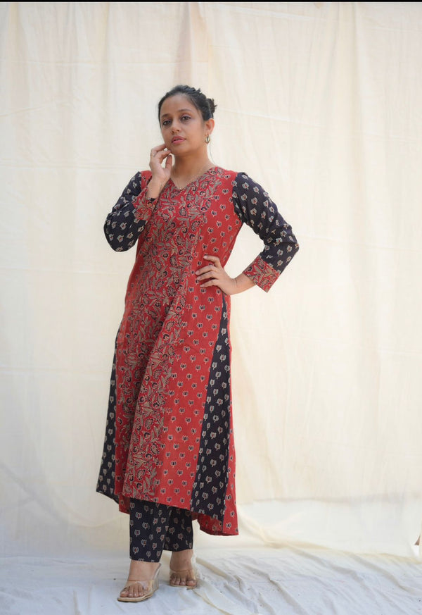 Cotton Ajrakh Co-ord Set Og