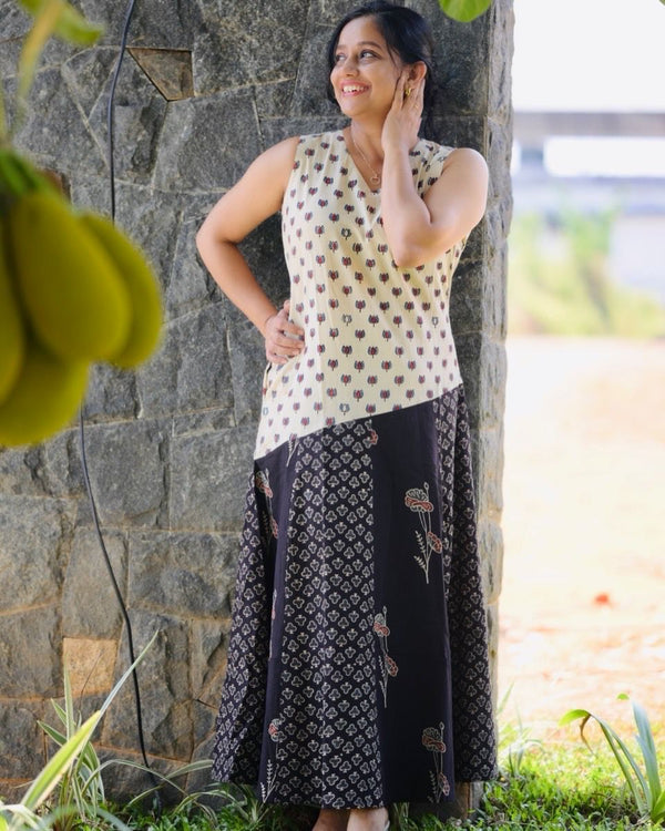 Cotton Ajrakh Dress Og