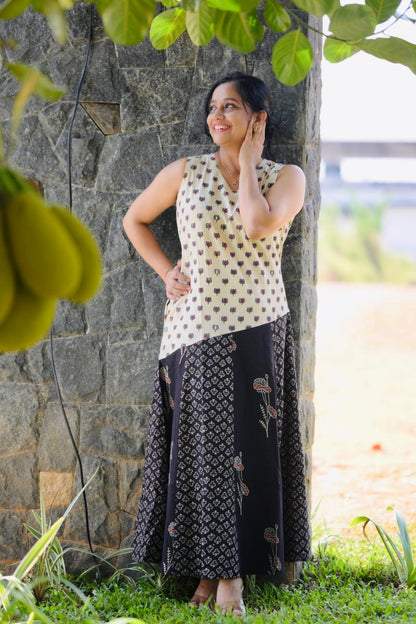 Cotton Ajrakh Dress Og