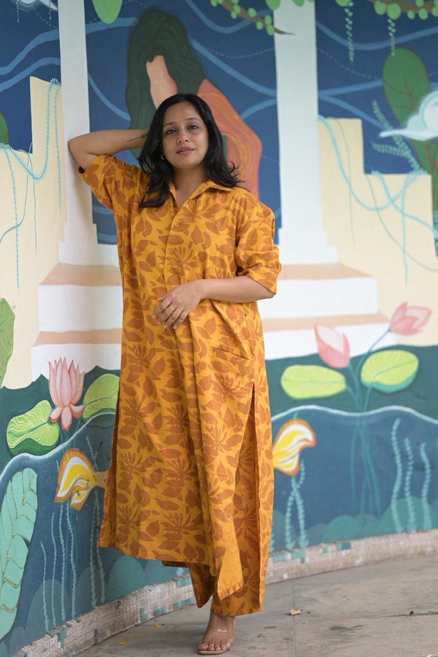 Khadi Handwoven Cotton Co-ord Set Og