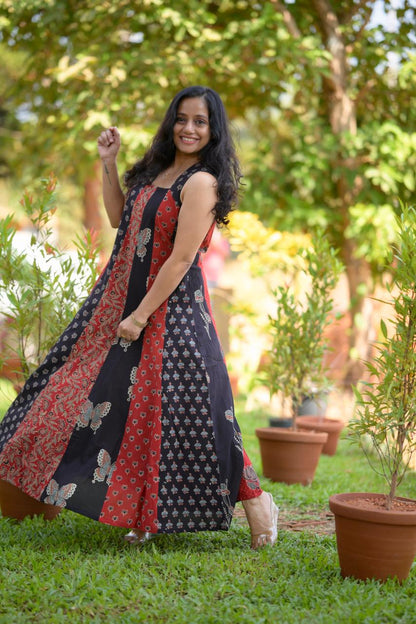 Cotton Ajrakh Dress Og