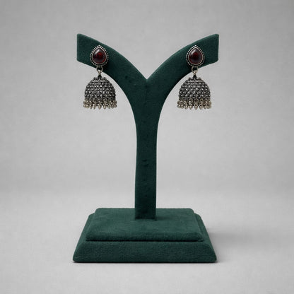 Traditional Oxidised Metal Jhumka Earrings LP- 48Hr Delivery