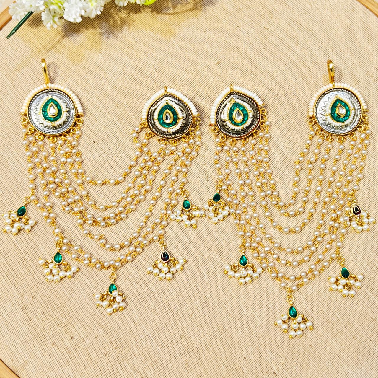 Aarohi Look Alike Dual Tone Stone Earring