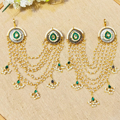 Aarohi Look Alike Dual Tone Stone Earring