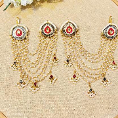 Aarohi Look Alike Dual Tone Stone Earring