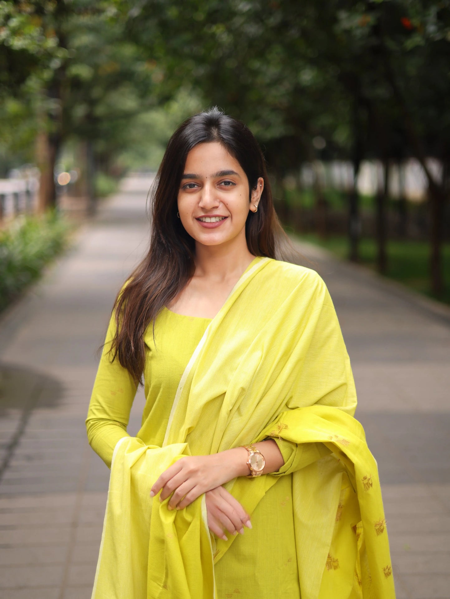 Studio Green Cotton Kadhambari Set