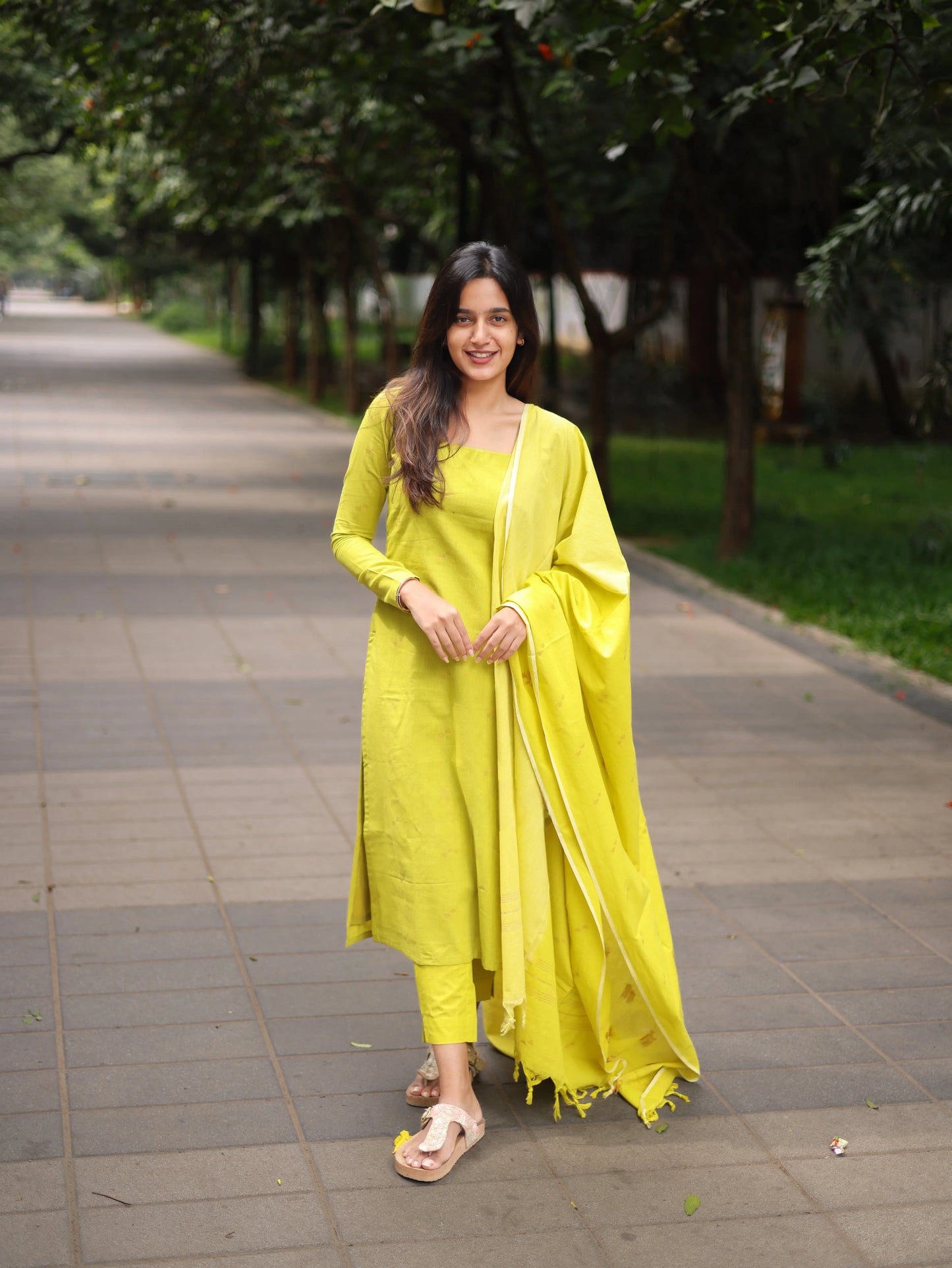 Studio Green Cotton Kadhambari Set