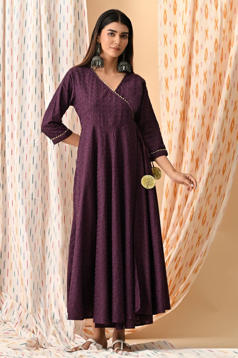 Zariyah Embroidered Angrakha Dress