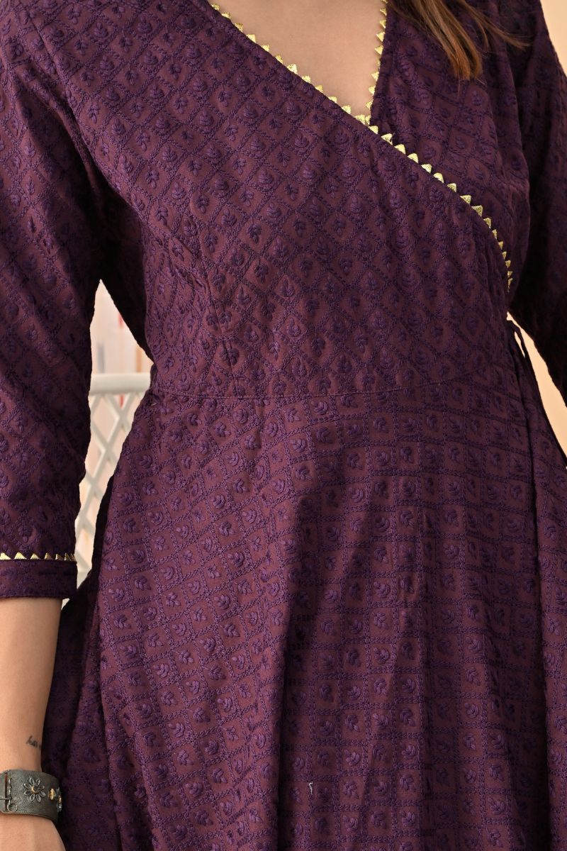 Zariyah Embroidered Angrakha Dress