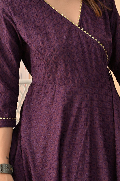Zariyah Embroidered Angrakha Dress