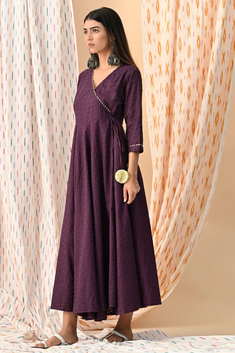 Zariyah Embroidered Angrakha Dress