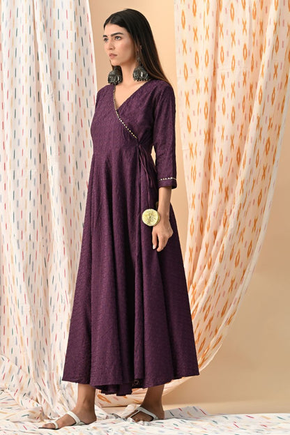 Zariyah Embroidered Angrakha Dress
