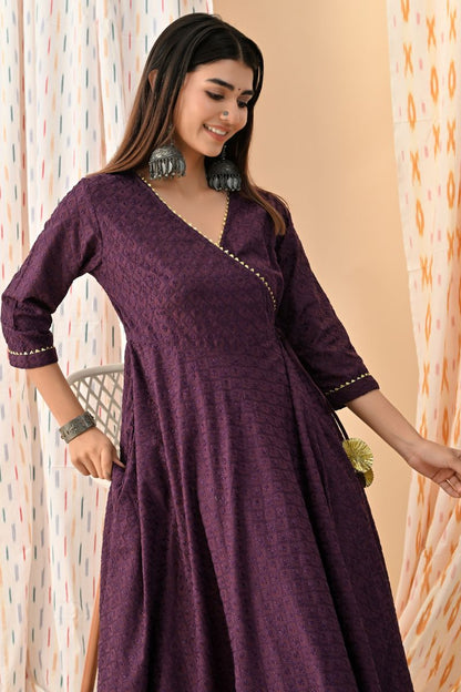 Zariyah Embroidered Angrakha Dress