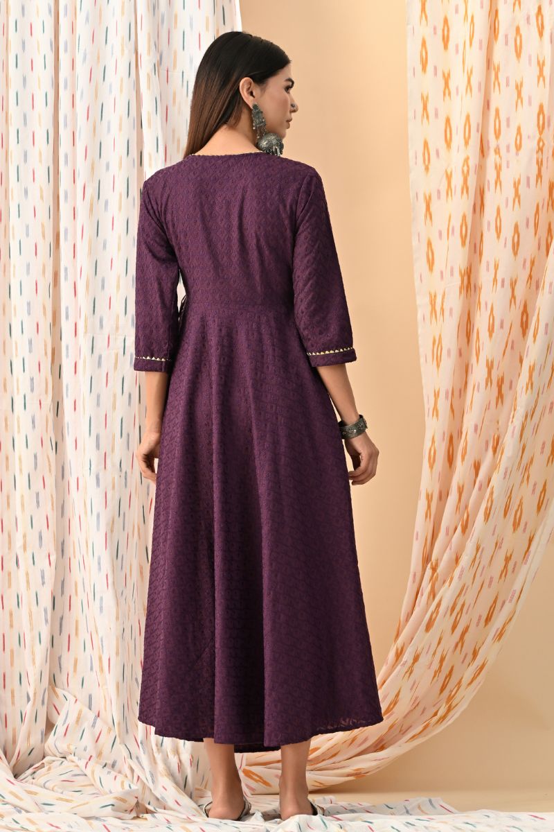 Zariyah Embroidered Angrakha Dress