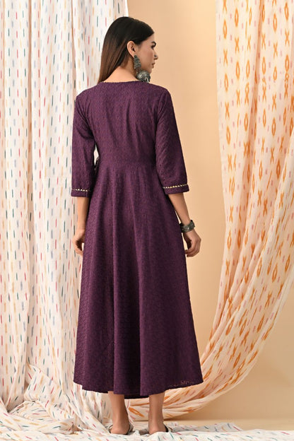 Zariyah Embroidered Angrakha Dress