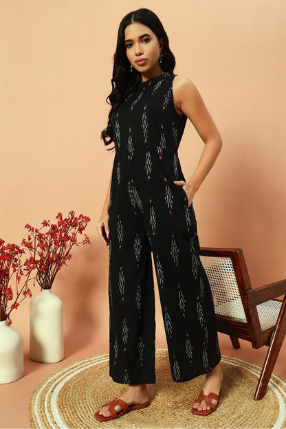 Black Ikat Jumpsuit