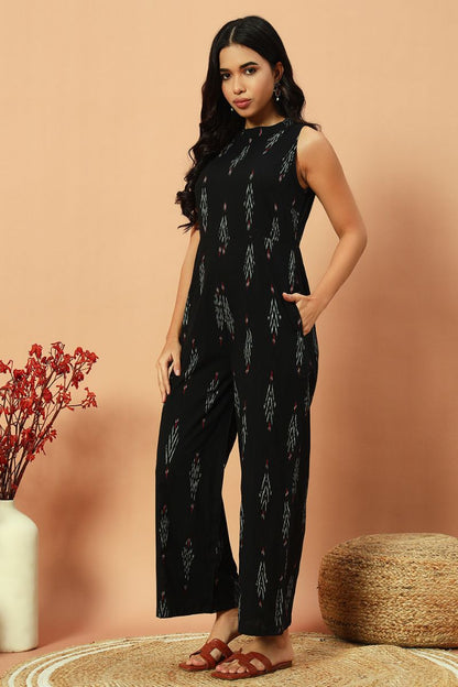 Black Ikat Jumpsuit