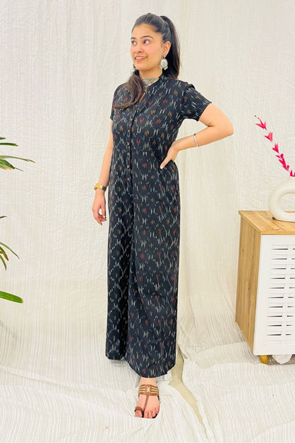 Black Ikat Jumpsuit