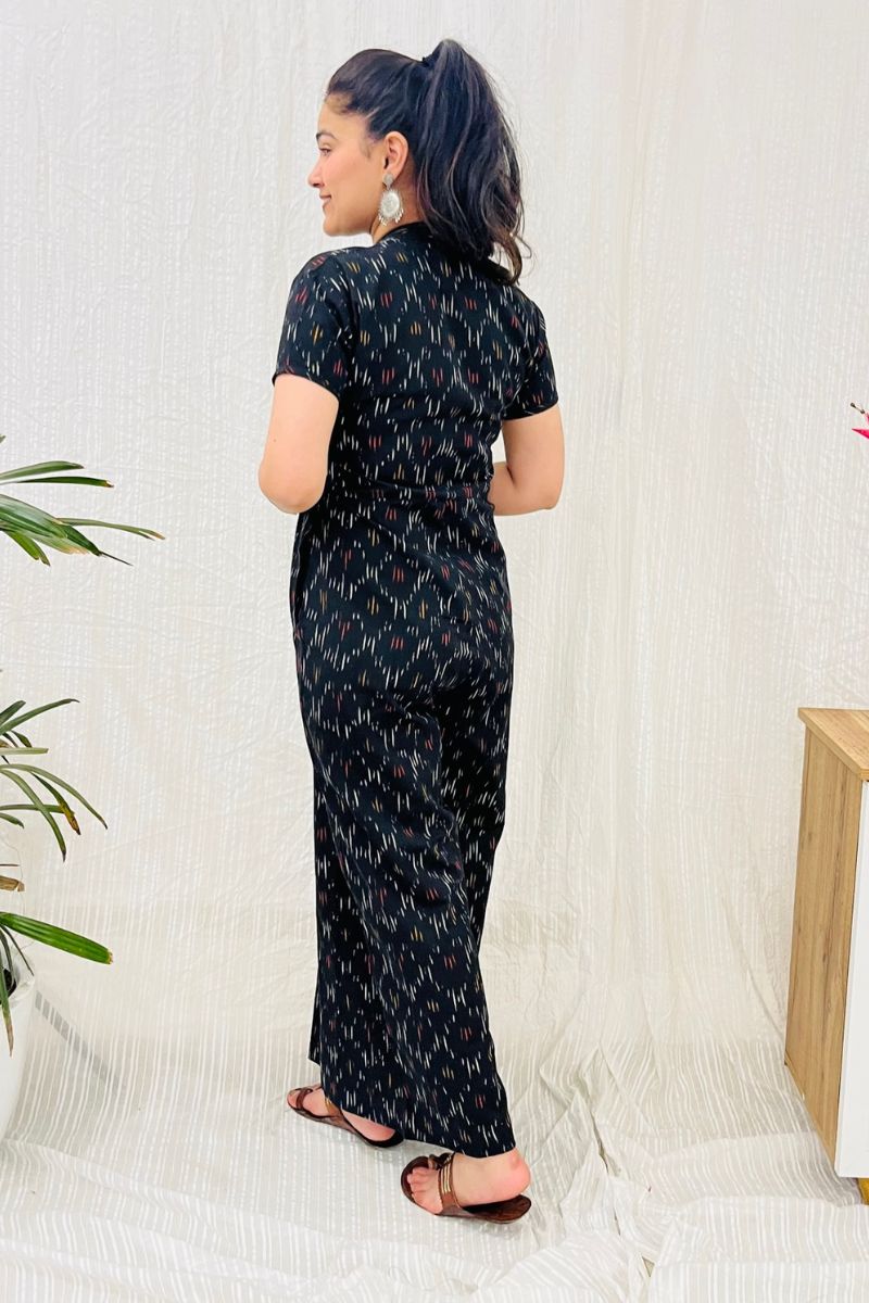 Black Ikat Jumpsuit