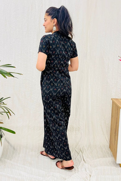 Black Ikat Jumpsuit
