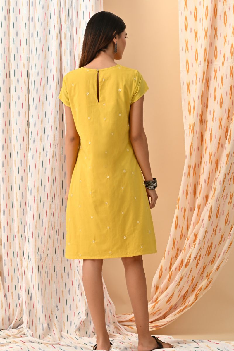 Daisy Embroidered Shift Dress