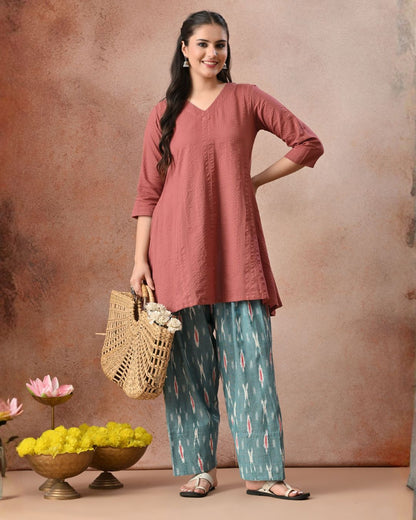 Nyla Ikat Farshi Co-ord Set