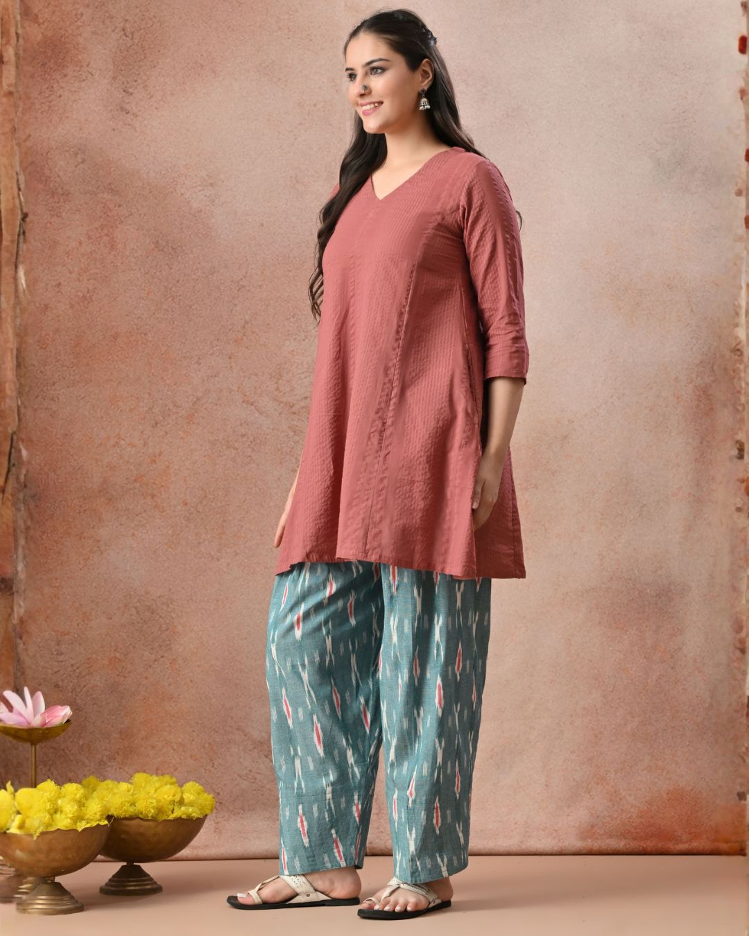 Nyla Ikat Farshi Co-ord Set