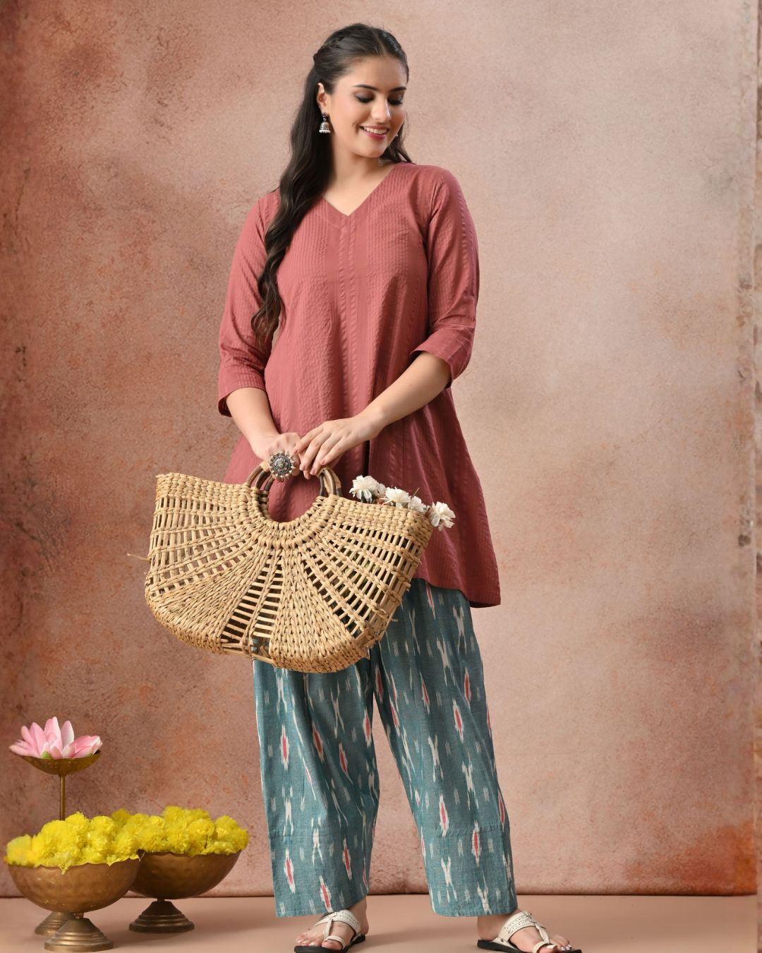Nyla Ikat Farshi Co-ord Set