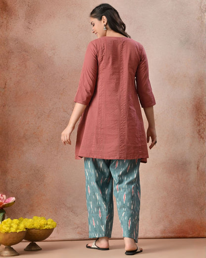 Nyla Ikat Farshi Co-ord Set