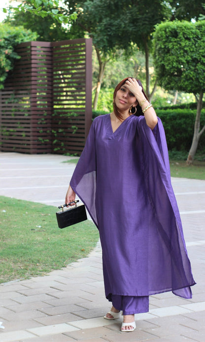 Electric Purple Kaftan Style Coord Set - Baareeki