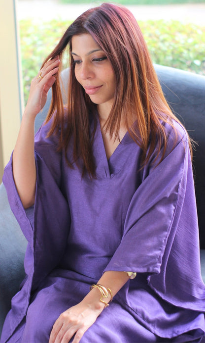 Electric Purple Kaftan Style Coord Set - Baareeki