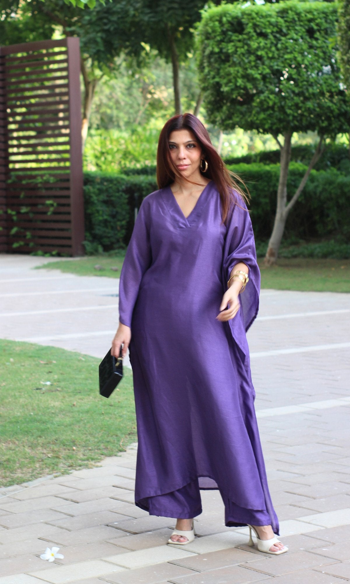 Electric Purple Kaftan Style Coord Set - Baareeki