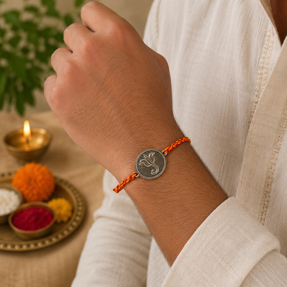 Gannu Silver Look Alike Rakhi