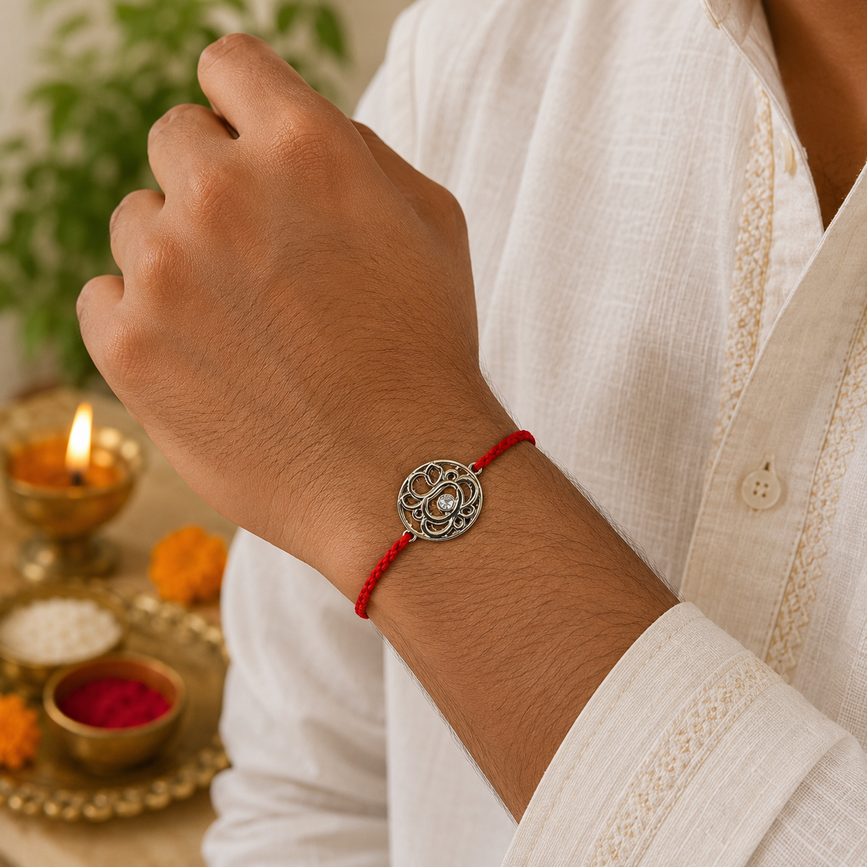 Lord Silver Look Alike Rakhi