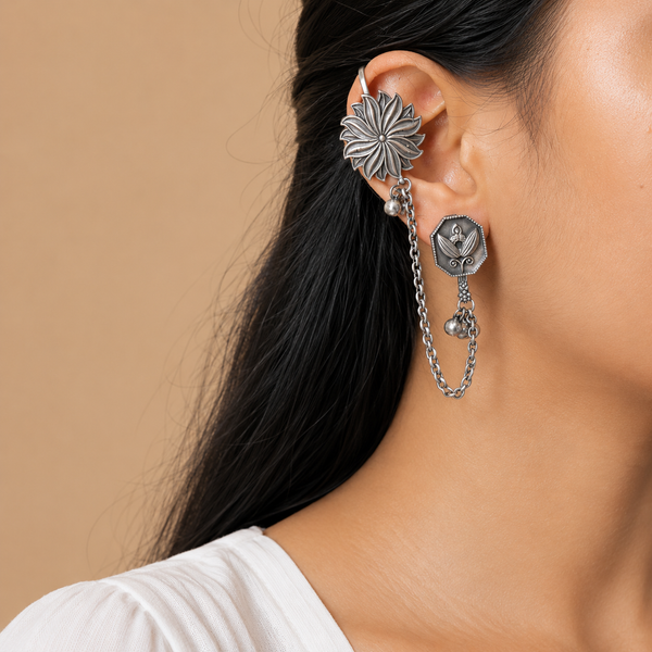 Virelle Silver Look Alike Oxidized Earcuff