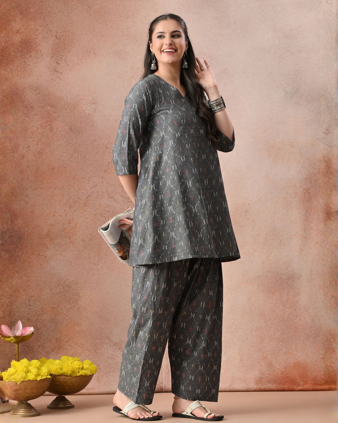 Avira Ikat Farshi Co-ord Set