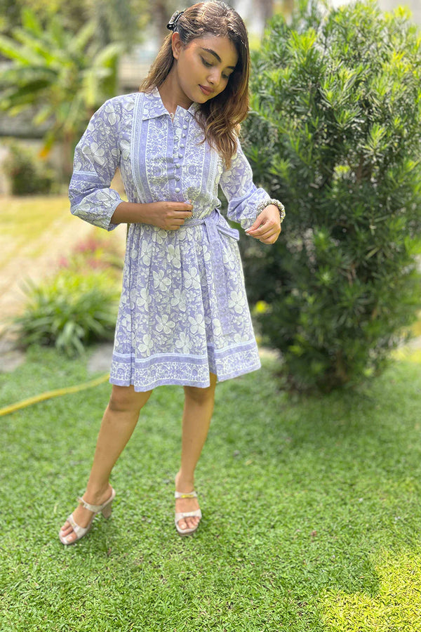 Cotton Dress Pattern 4 SD Lavender Print