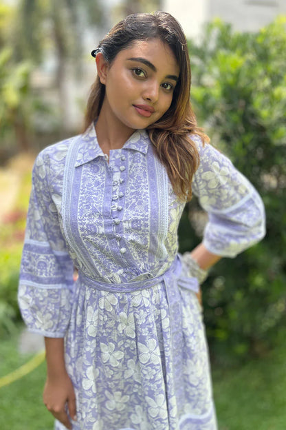 Cotton Dress Pattern 4 SD Lavender Print