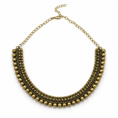 Mehendi Metal Layered Beaded Necklace