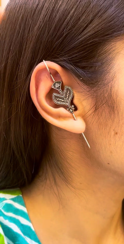 Moonveil Silver Look Alike Arrow Earcuffs
