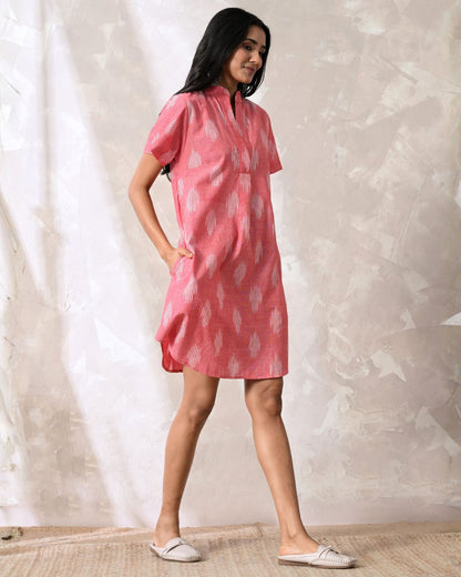 Siya Pink Ikat Dress